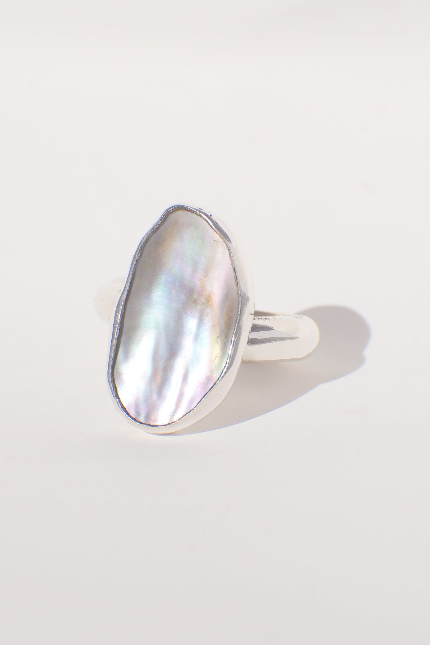 Chunky Band Abalone Ring 6.5