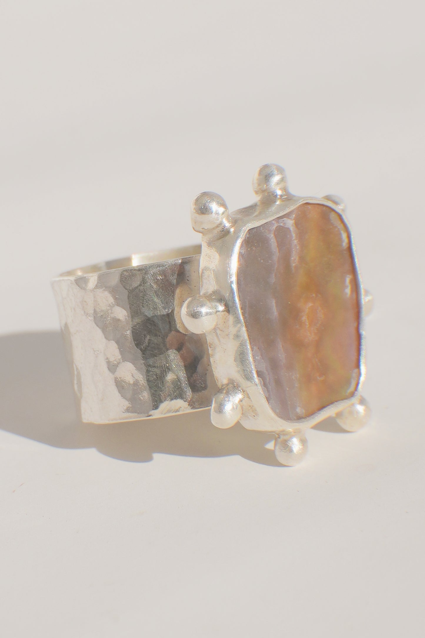 Abalone Dot Ring 4.5