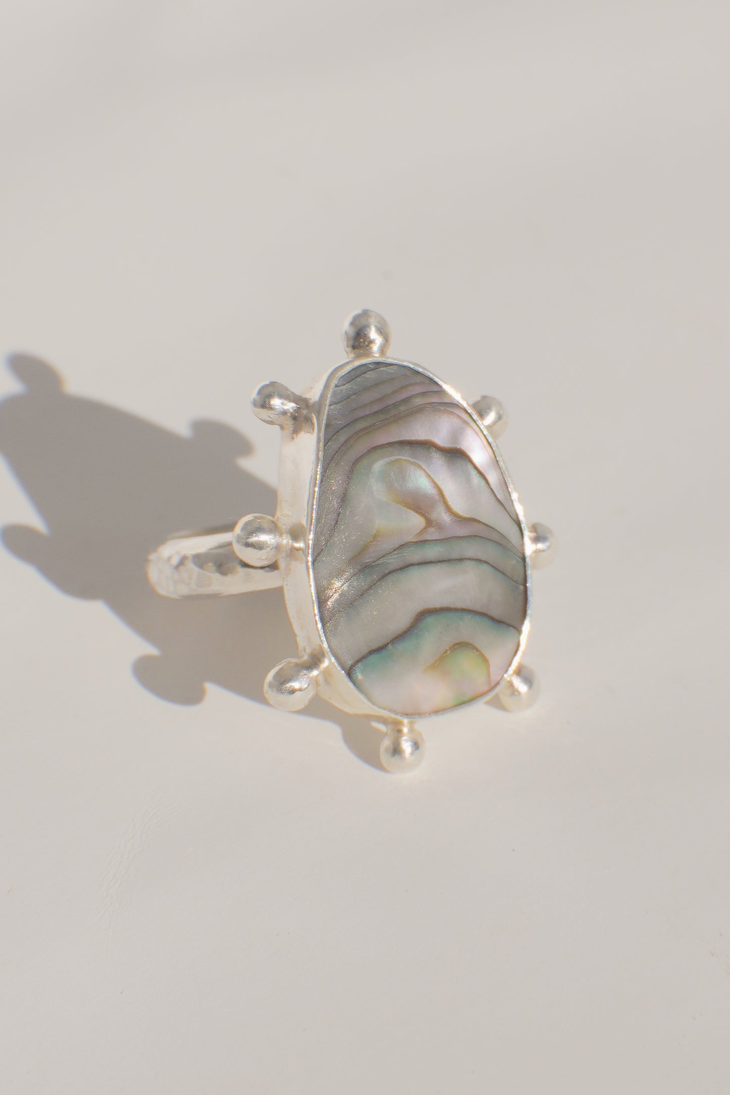 Abalone Dot Ring 8.5