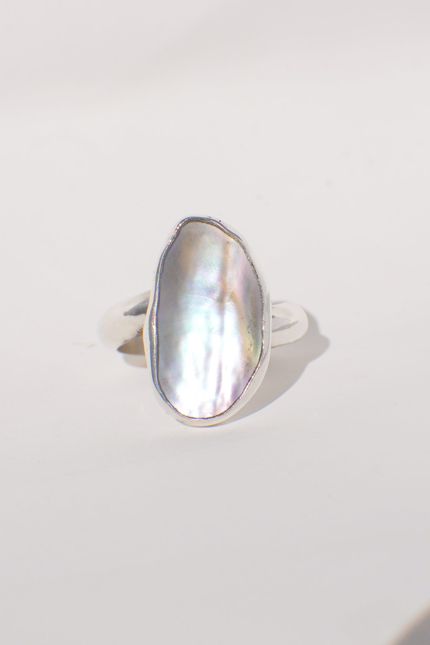 Chunky Band Abalone Ring 6.5