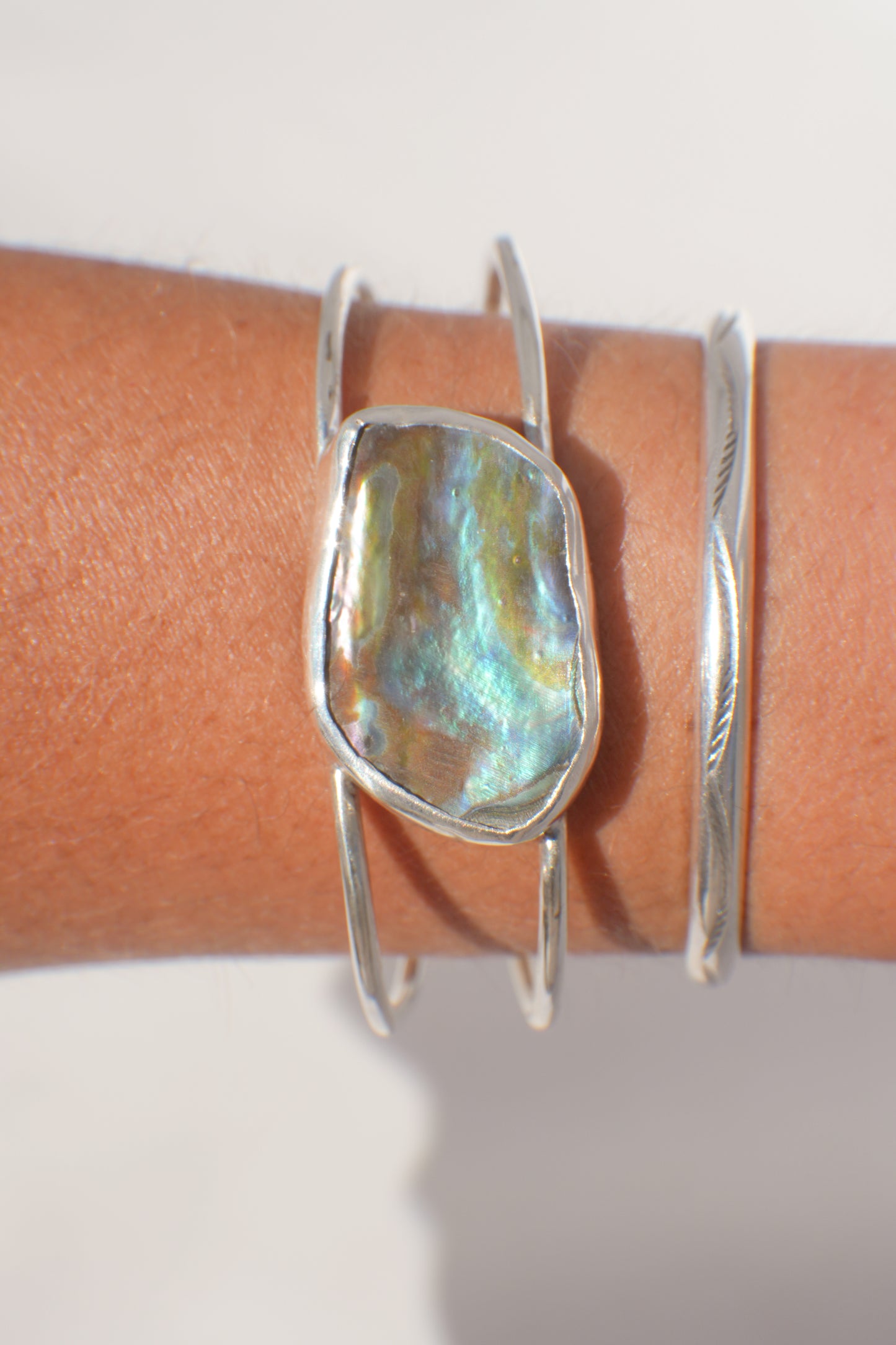 Double Abalone Cuff