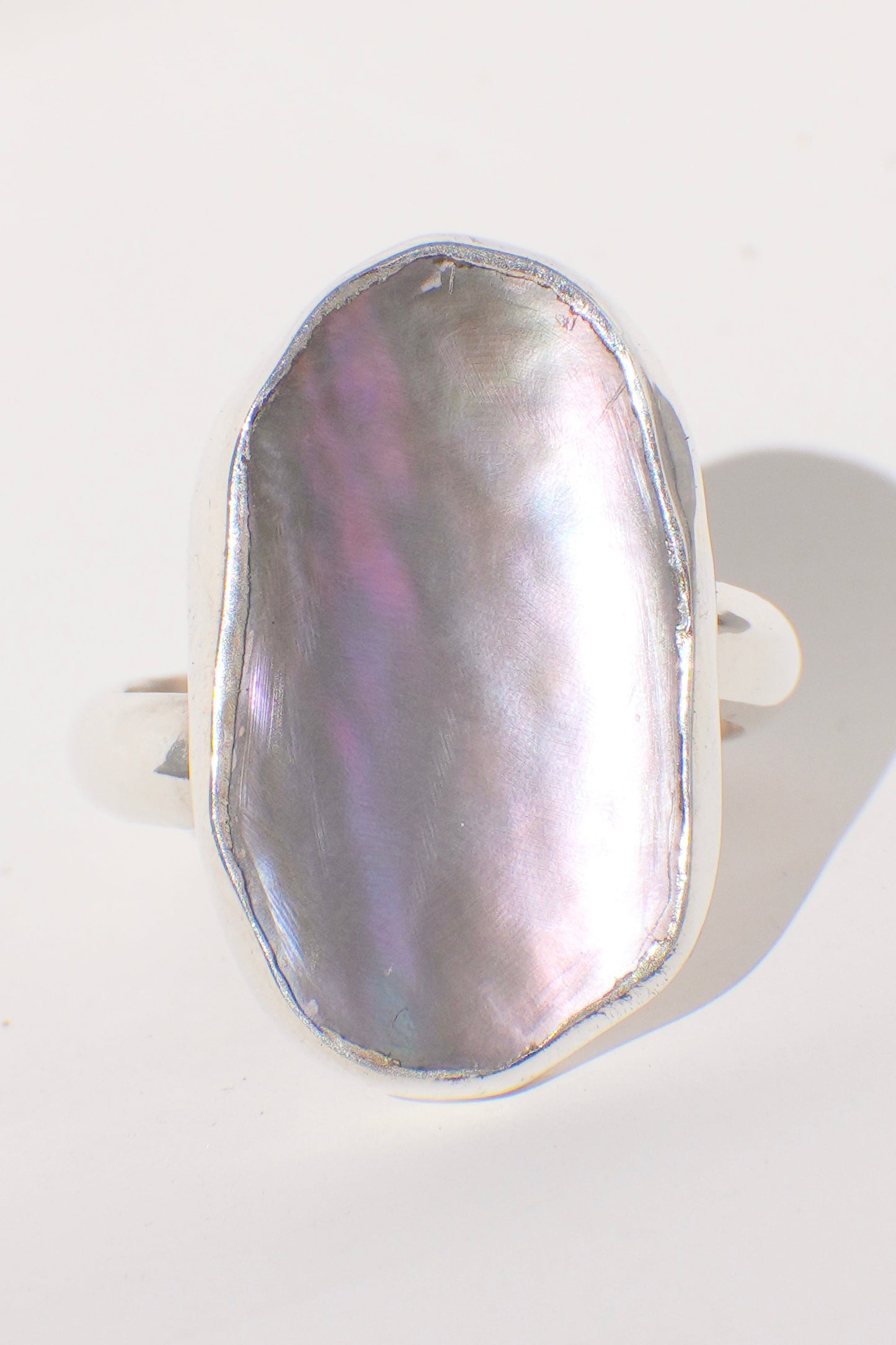 Chunky Band Abalone Ring 8.5