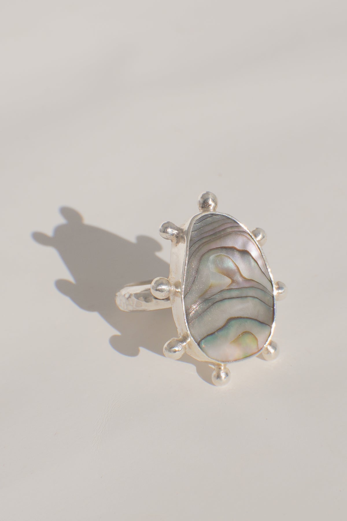 Abalone Dot Ring 8.5