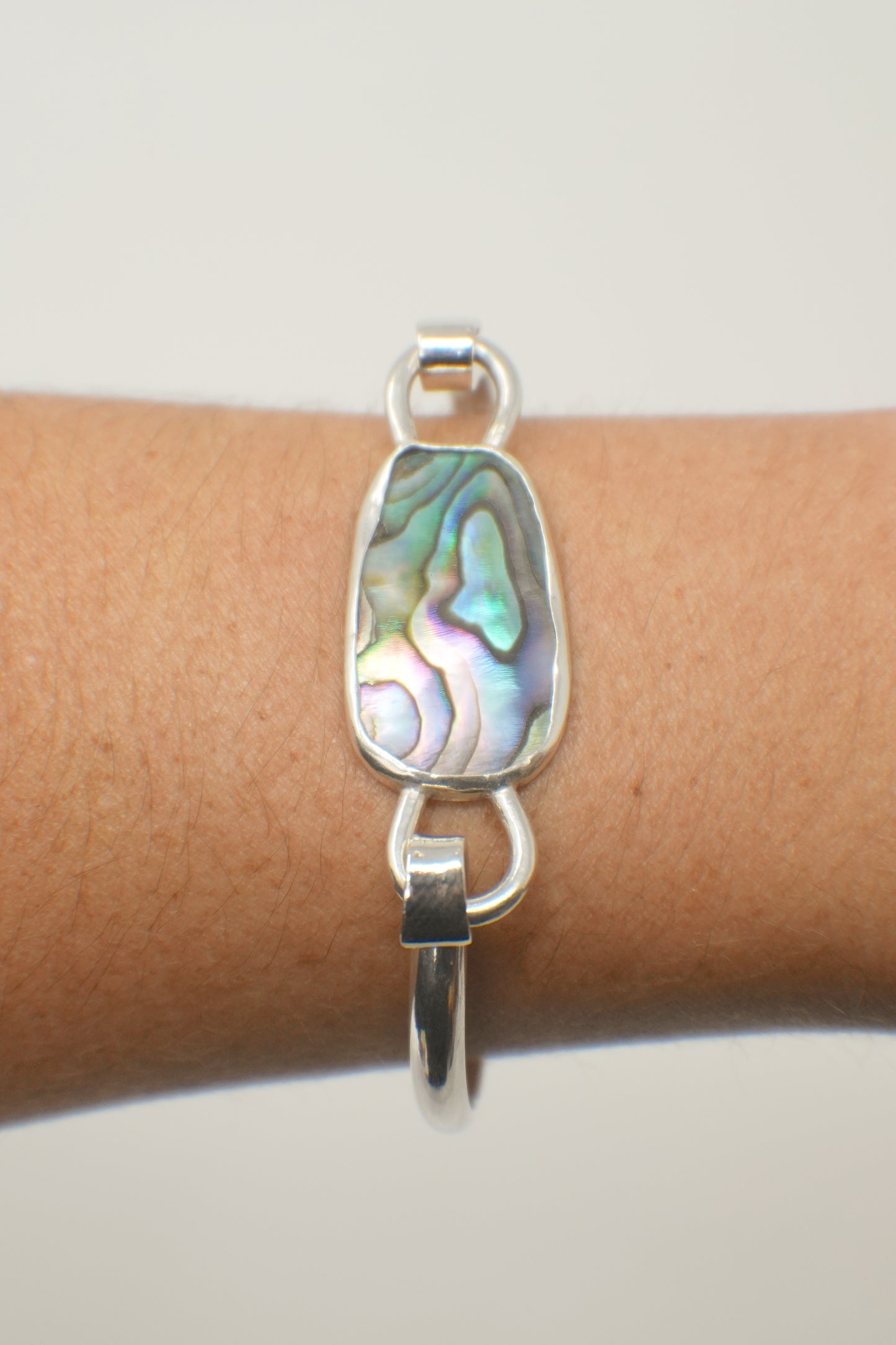Double sided abalone Cuff