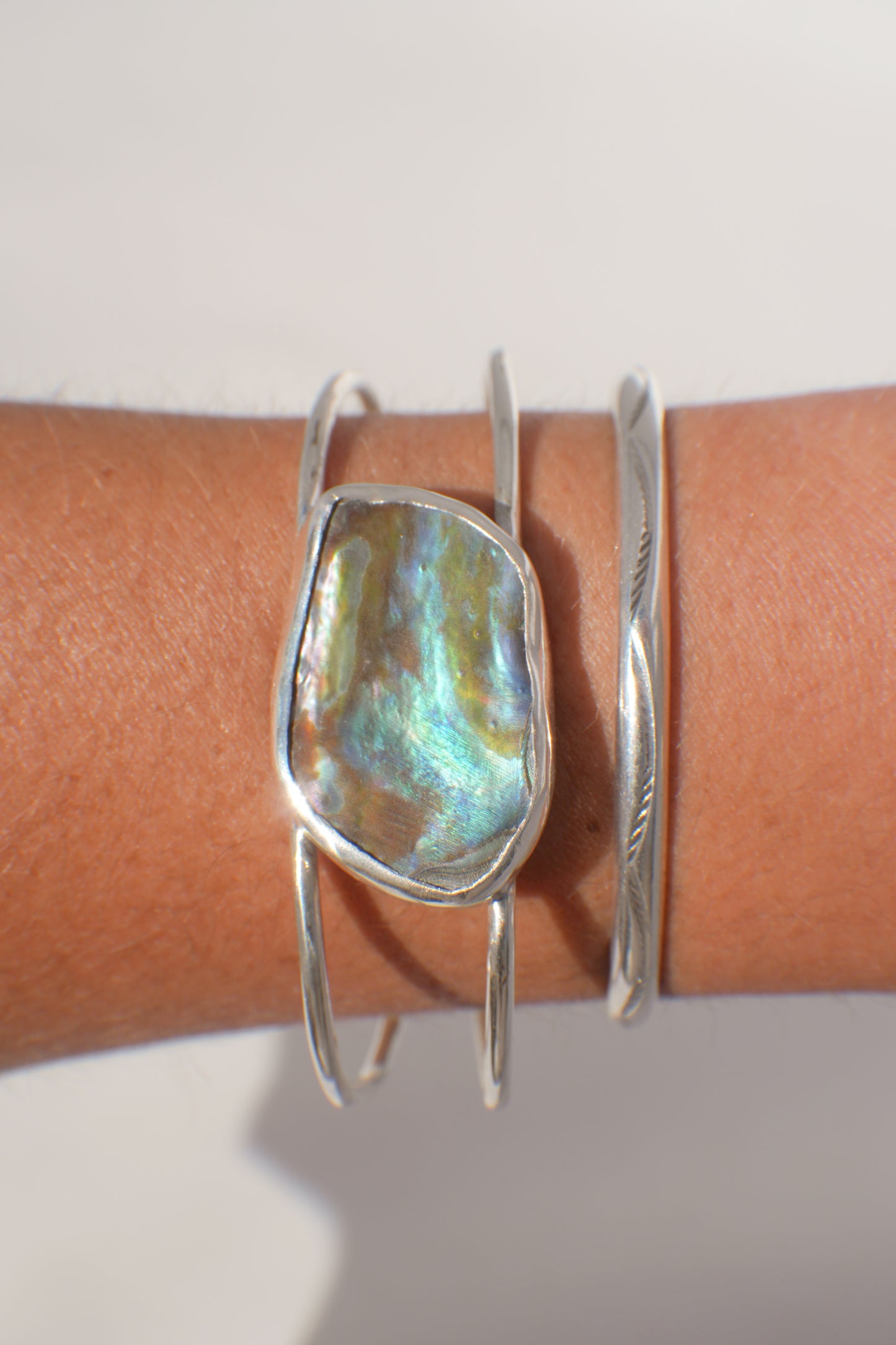 Double Abalone Cuff