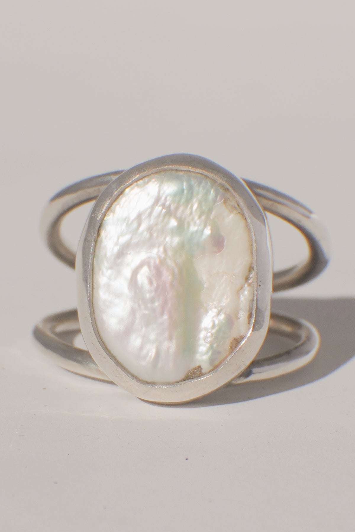 Double Band Pearl Ring Size 11