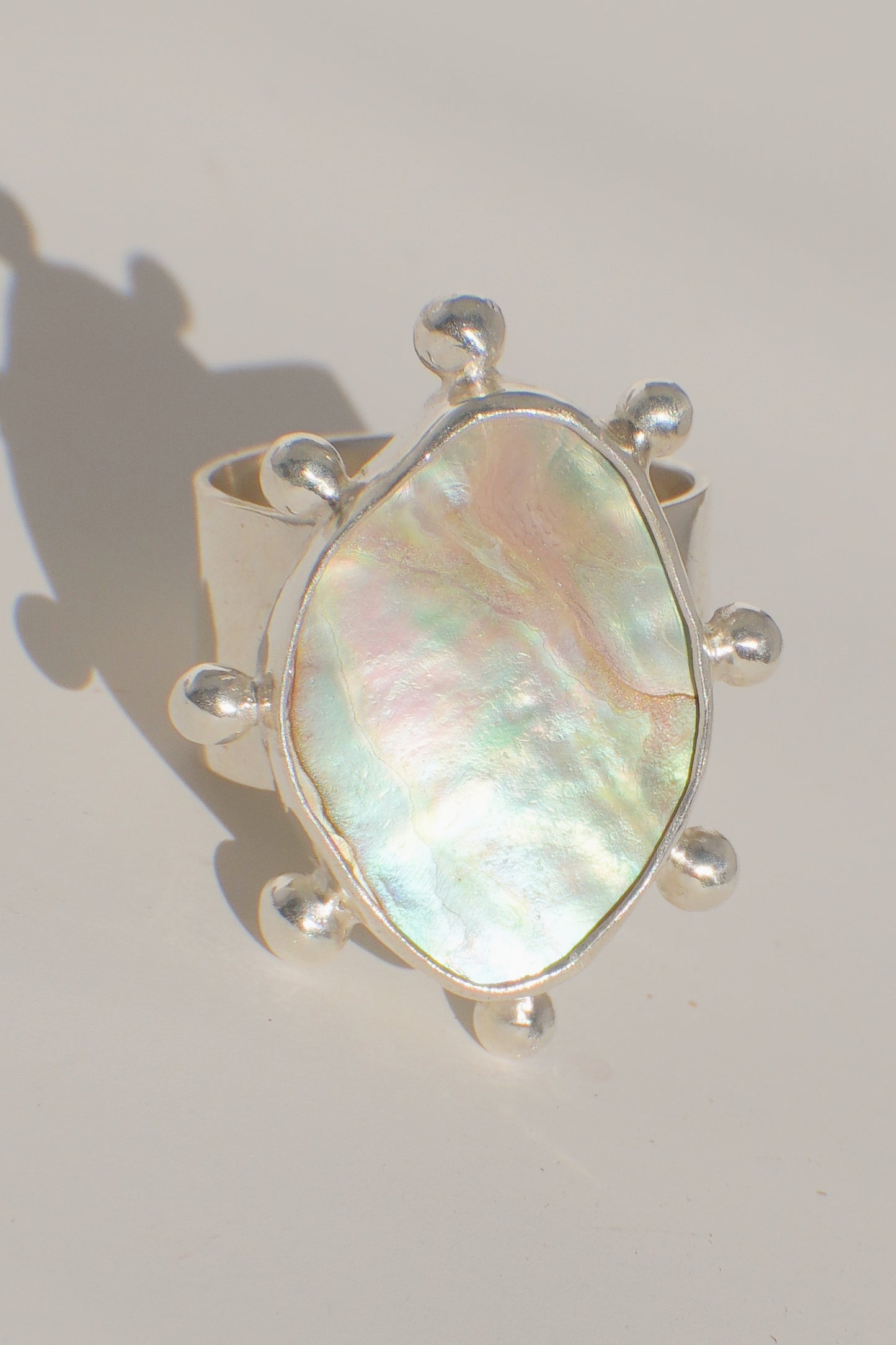 Abalone Dot Ring 7