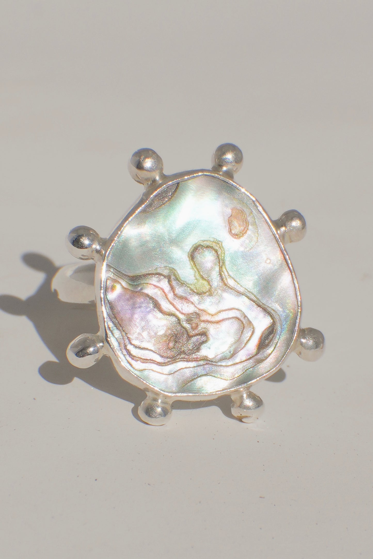 Abalone Dot Ring 8