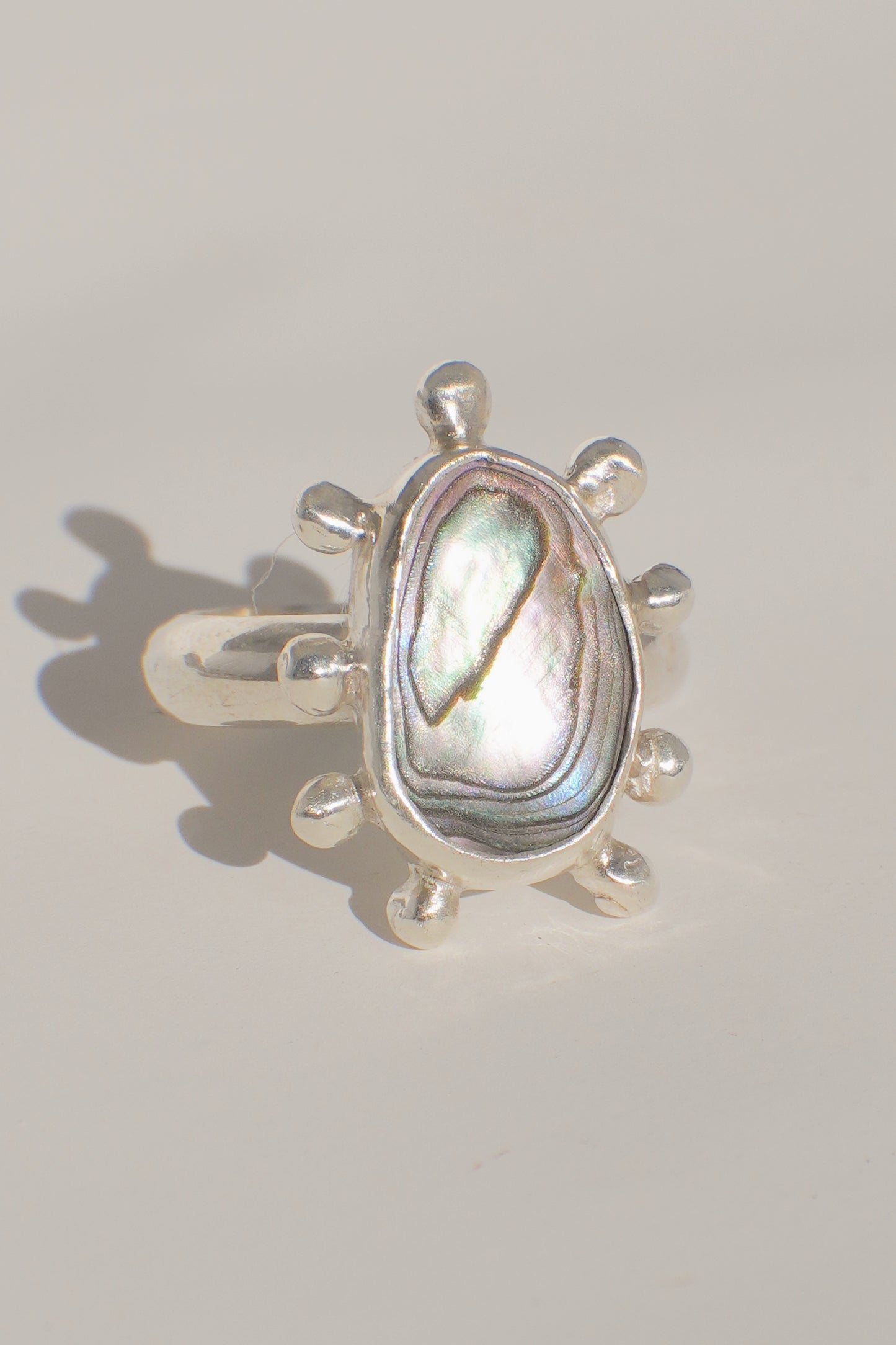 Abalone Dot Ring 6.5