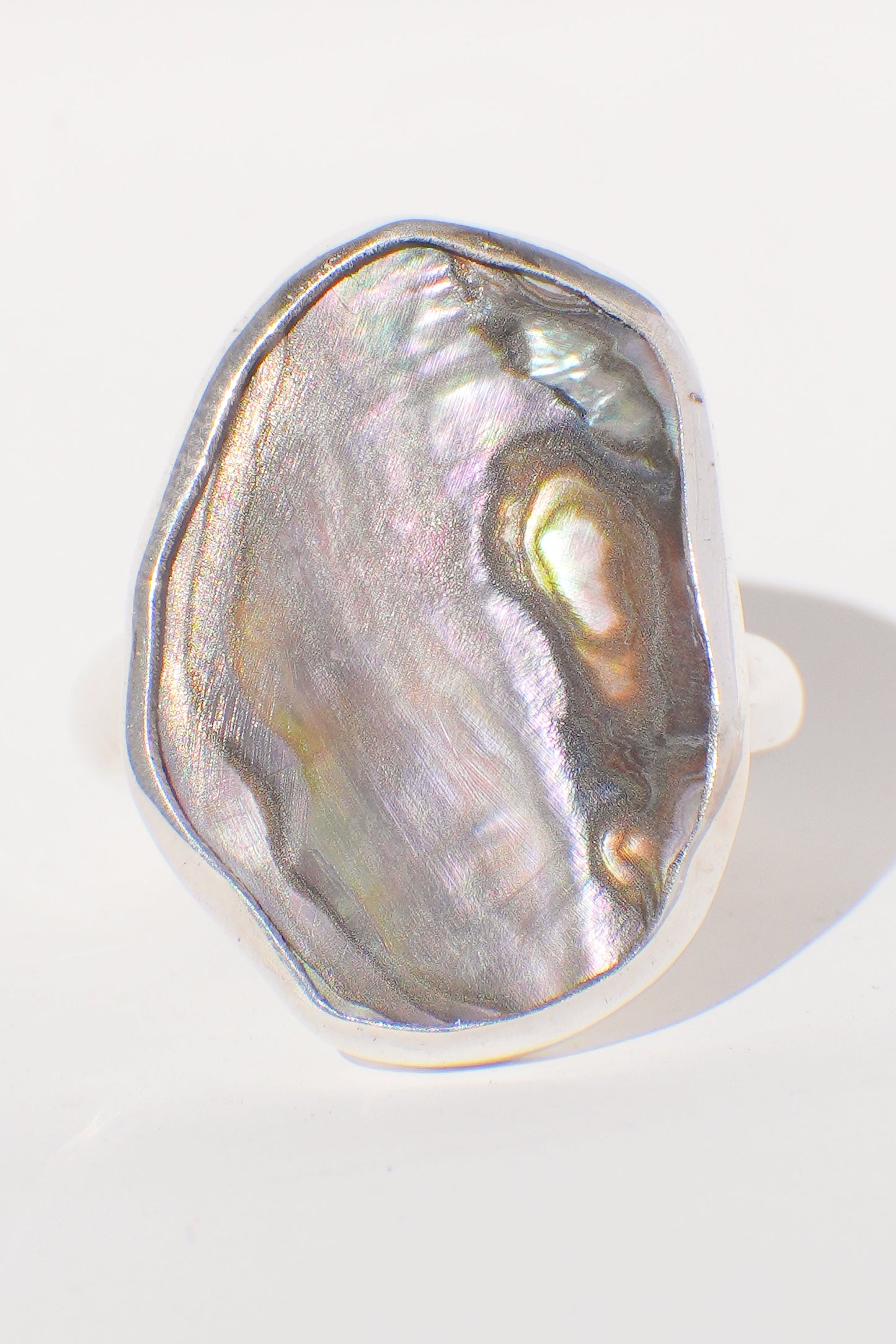 Chunky Band Abalone Ring 8.5