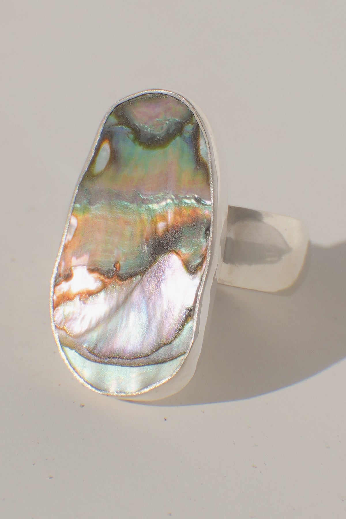 Chunky Band Abalone Ring 5.5