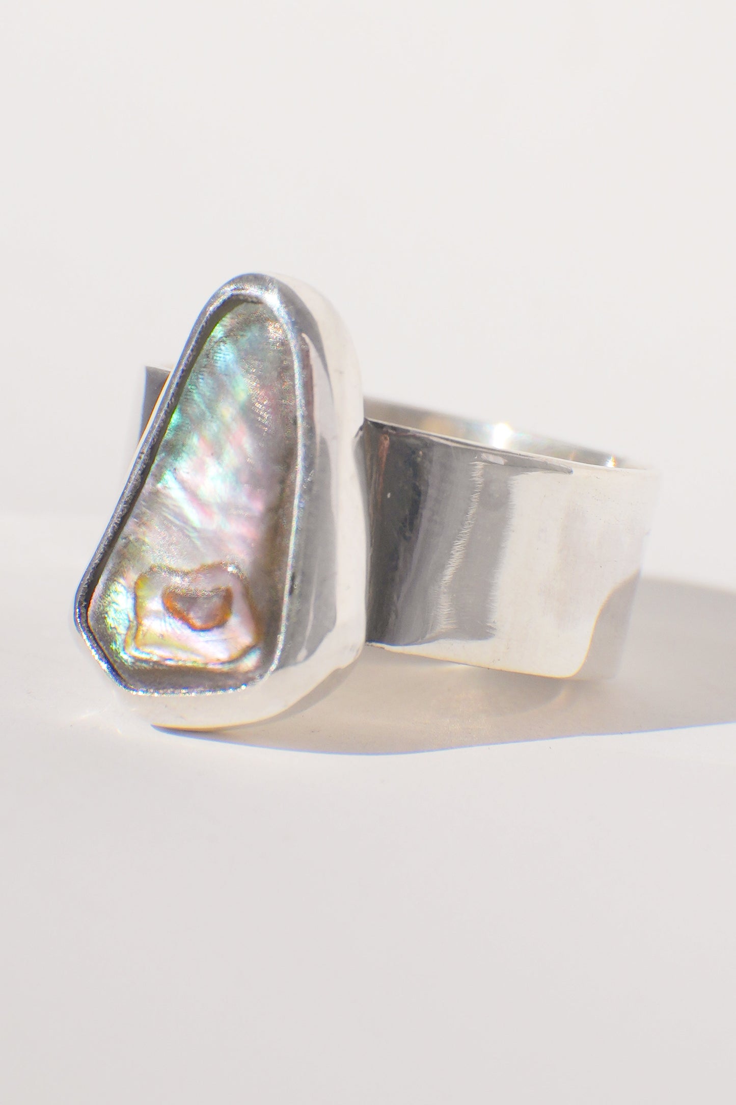 Wide Band Abalone Ring 5.5