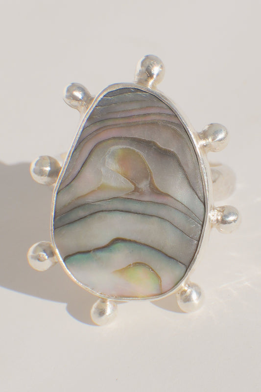 Abalone Dot Ring 8.5
