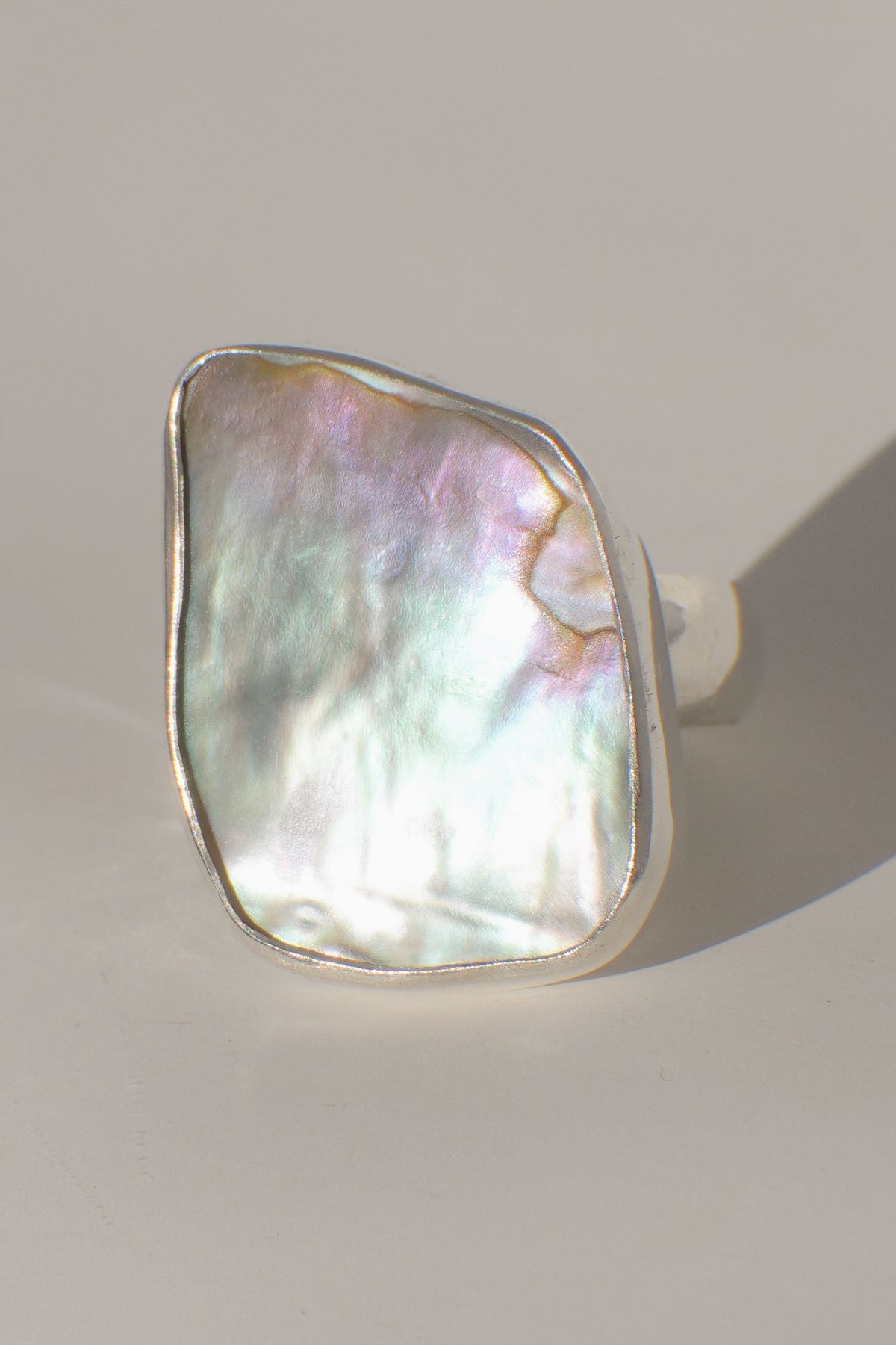 Chunky Band Abalone Ring 8