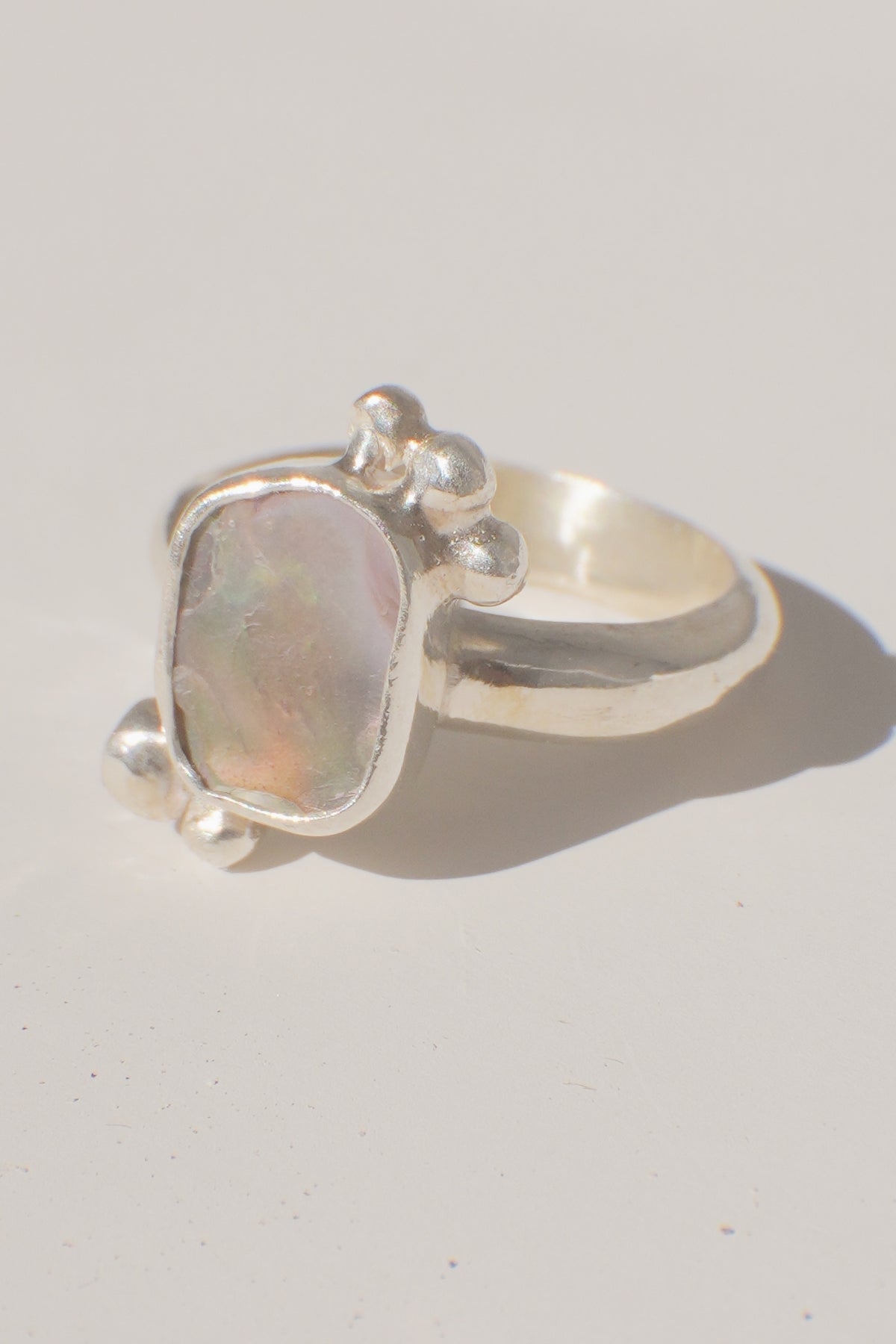 Abalone Dot Ring 7