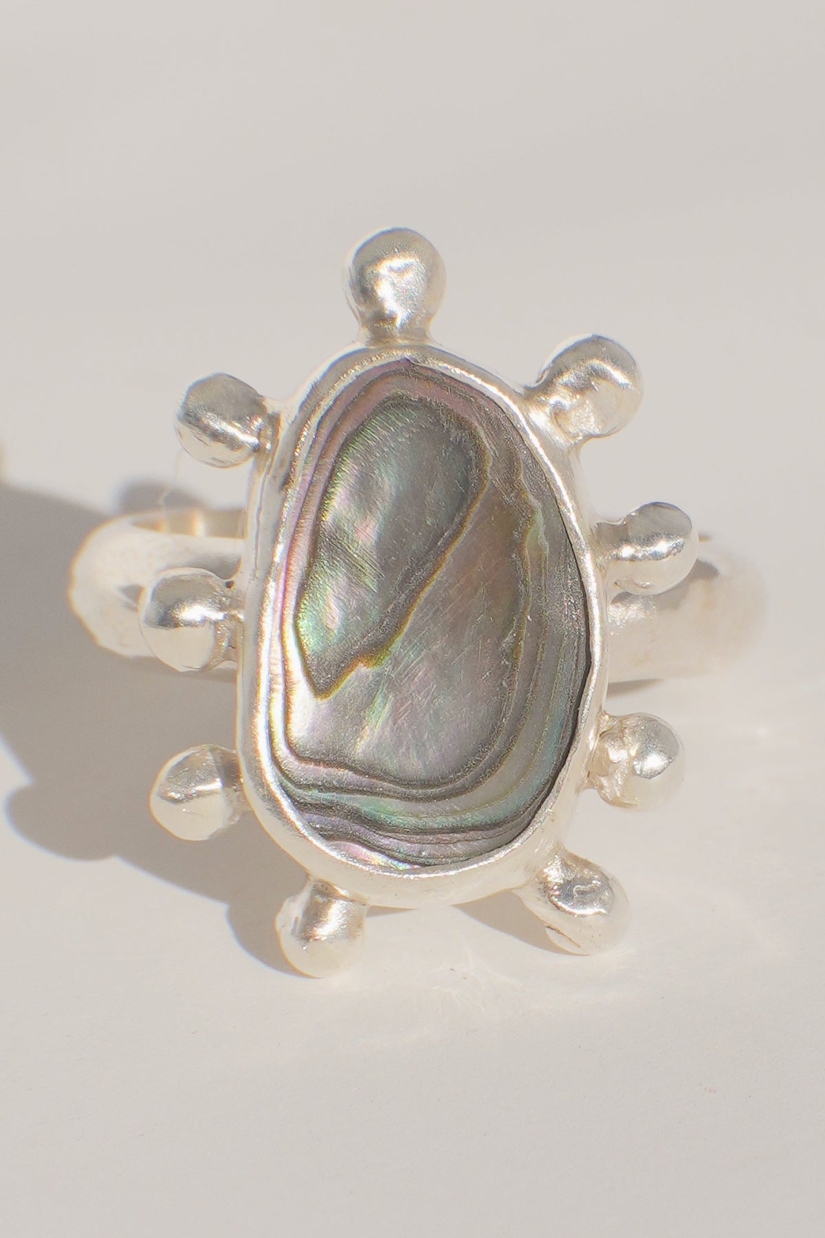Abalone Dot Ring 6.5