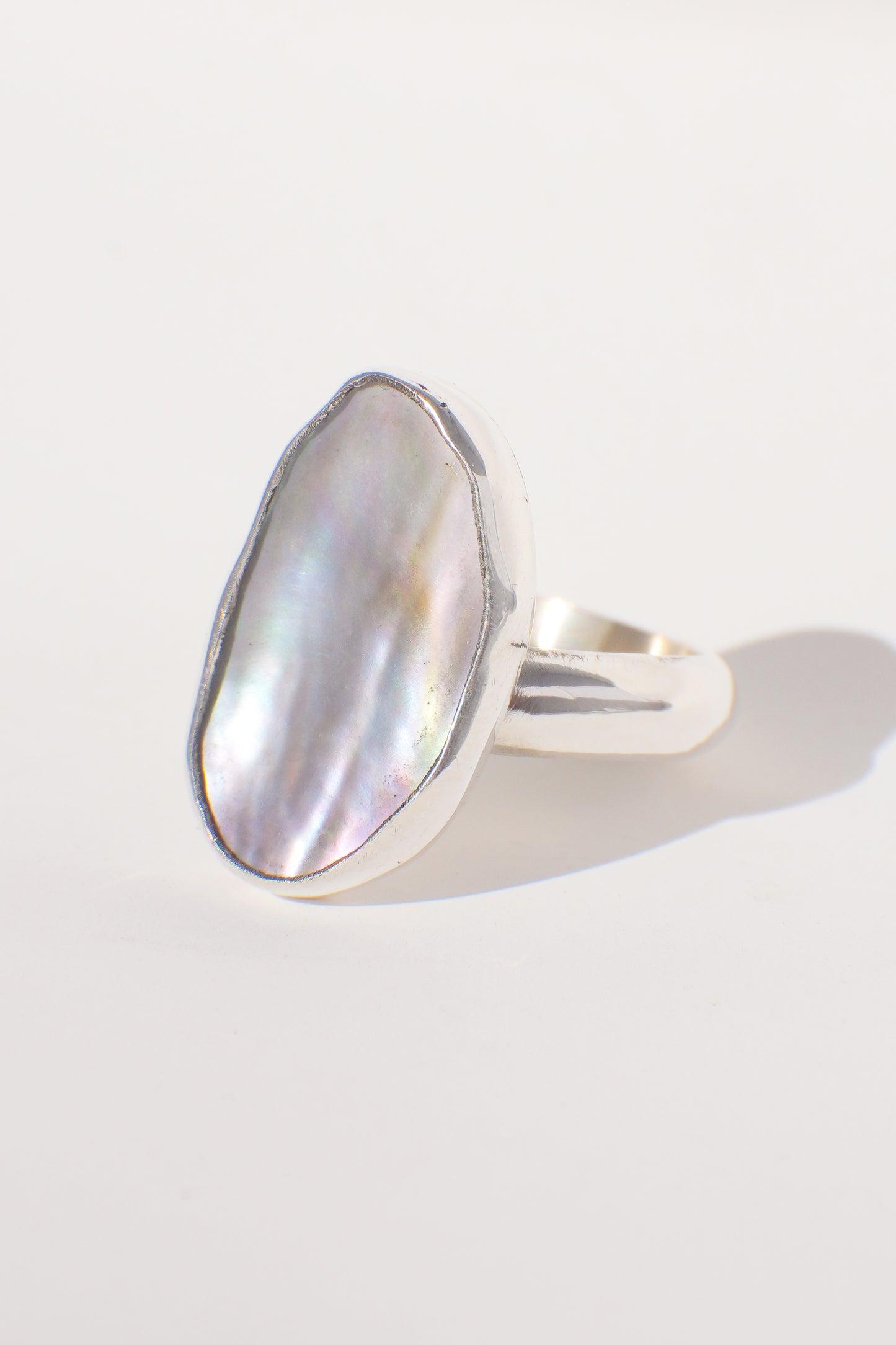 Chunky Band Abalone Ring 6.5
