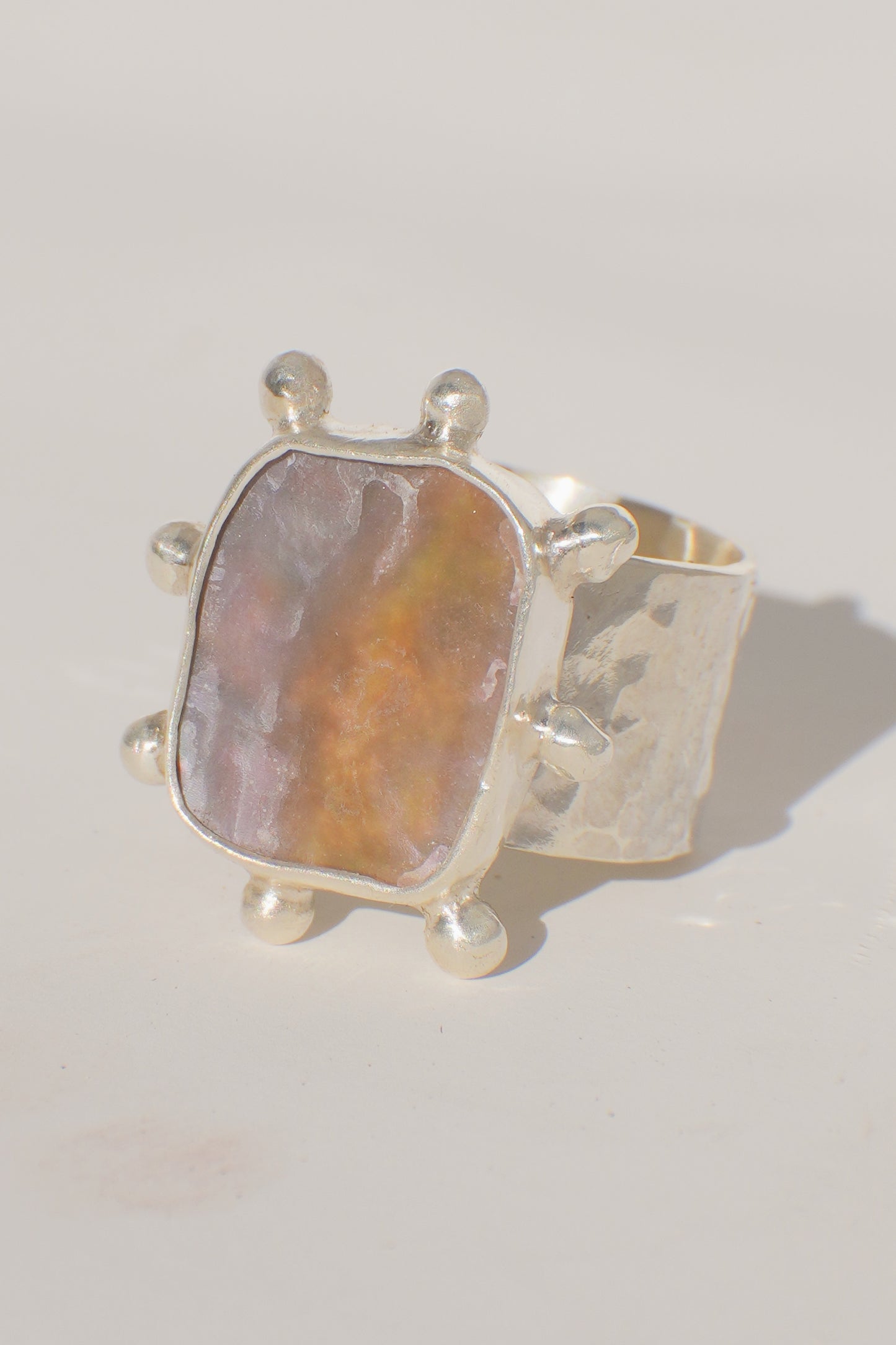 Abalone Dot Ring 4.5