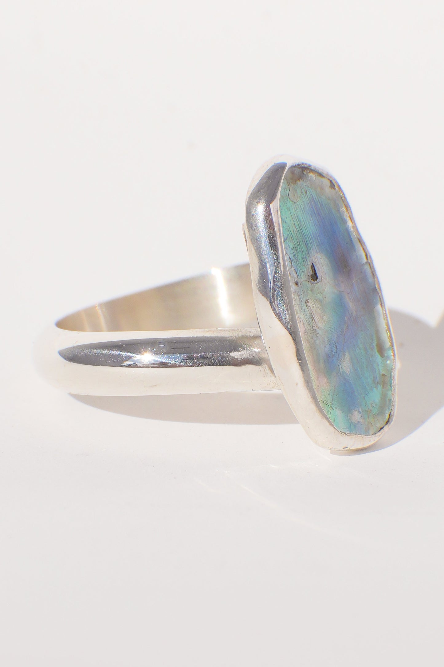 Chunky Band Abalone Ring 7.5