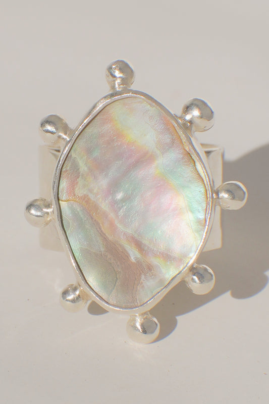 Abalone Dot Ring 7