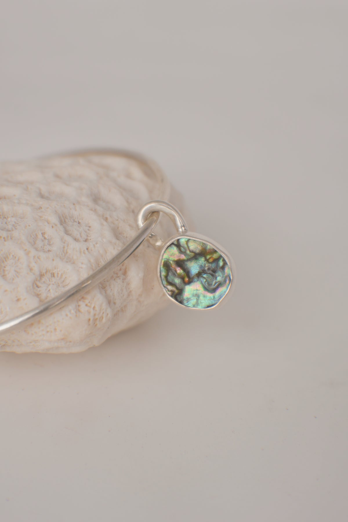 Abalone Charm Bangle