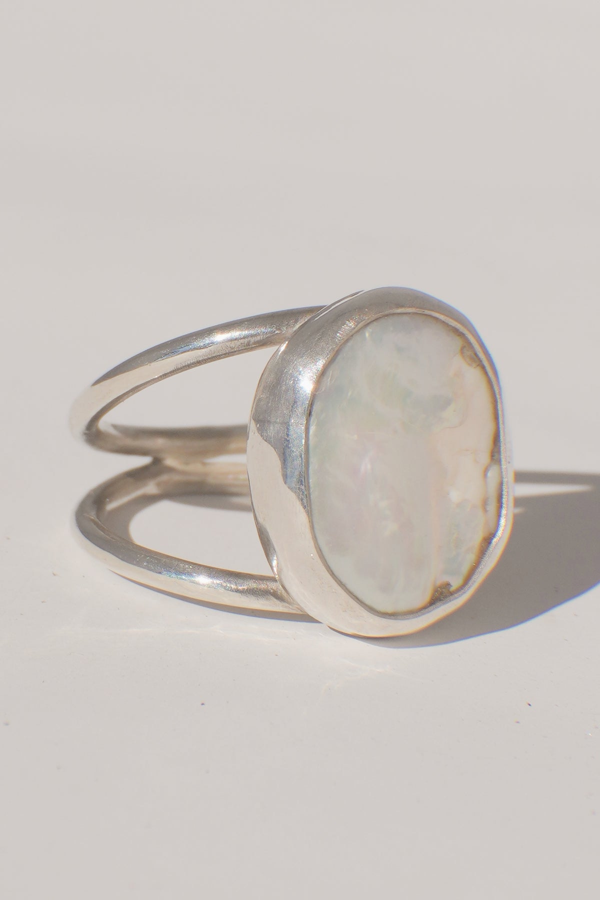 Double Band Pearl Ring Size 11