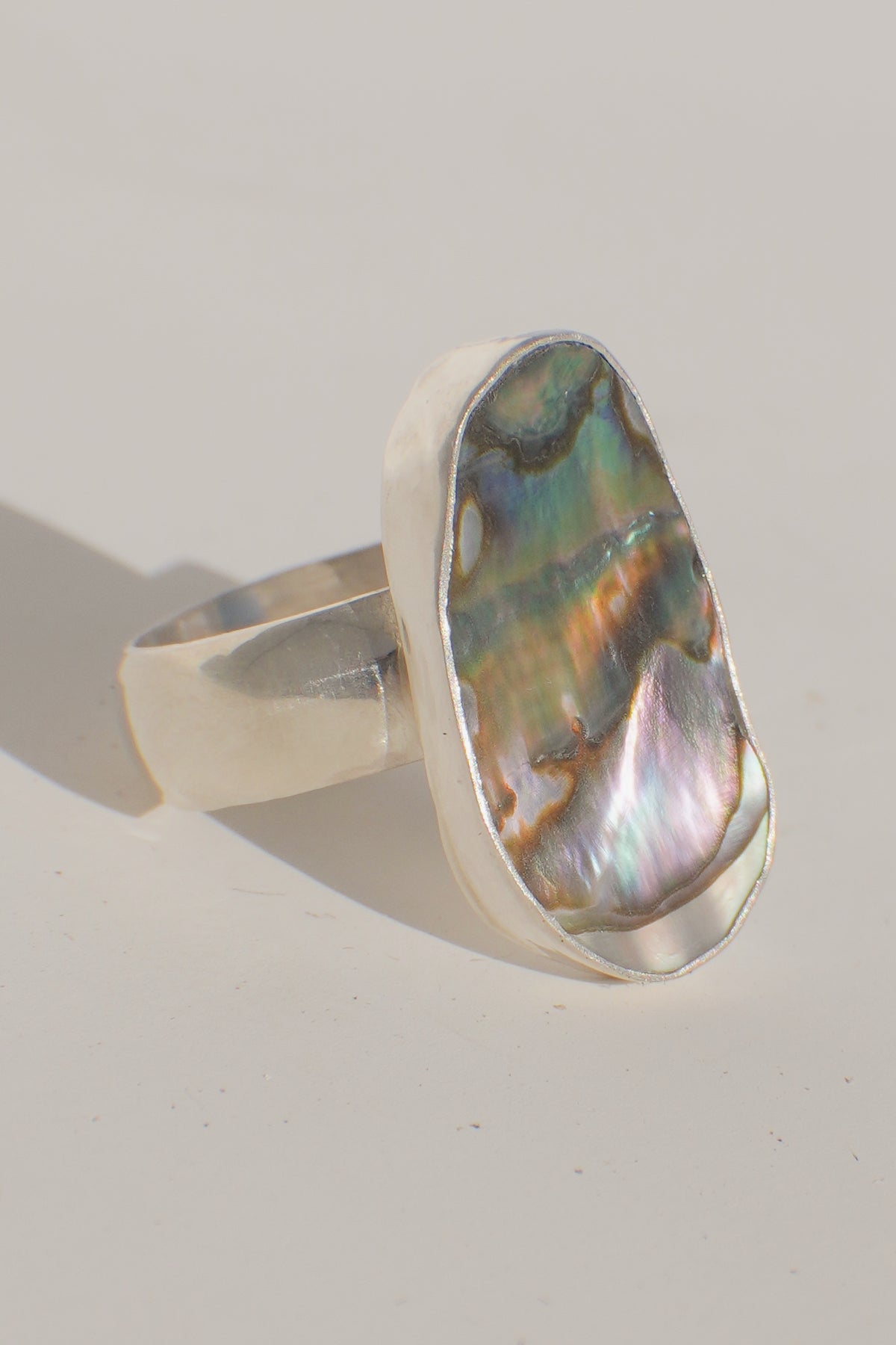 Chunky Band Abalone Ring 5.5