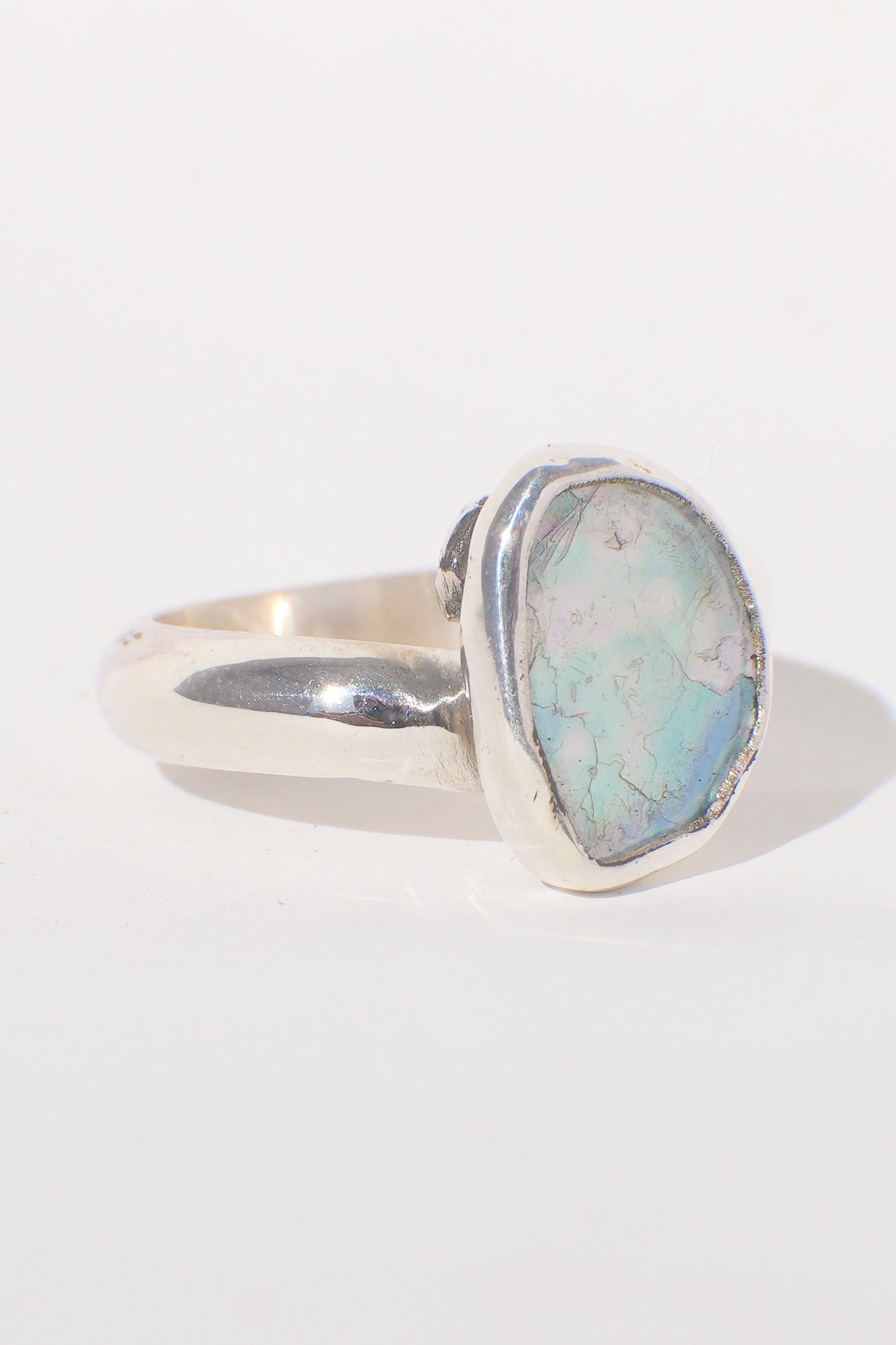 Chunky Abalone Ring 6.5