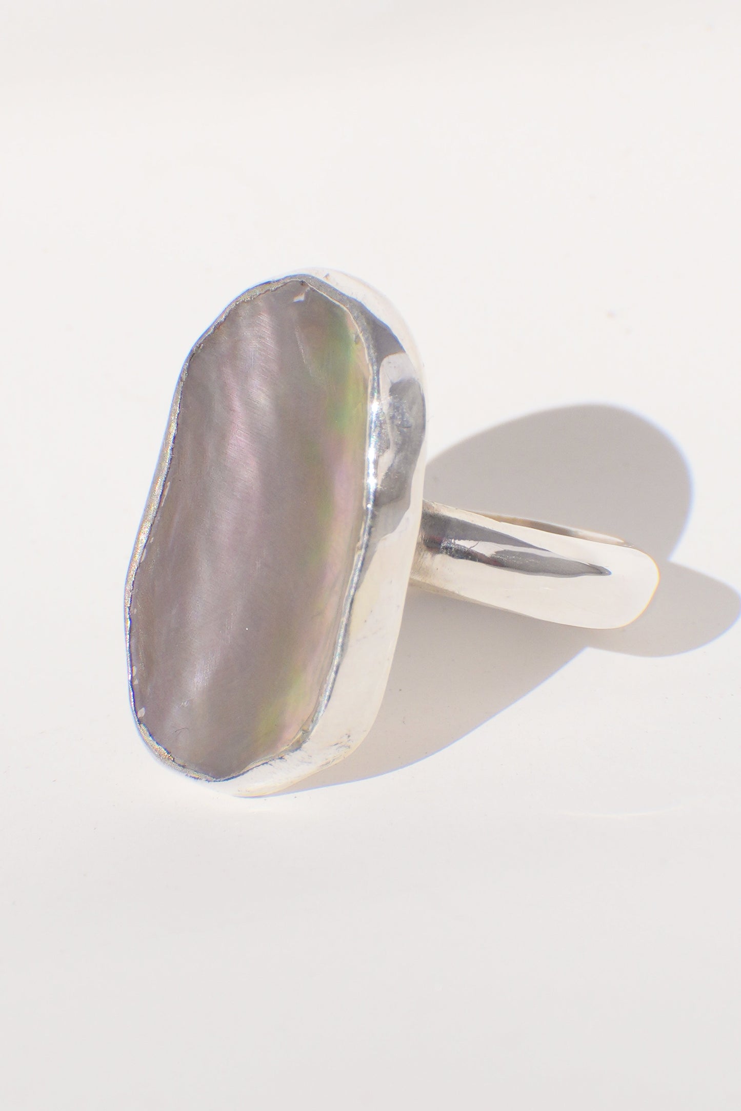 Chunky Band Abalone Ring 8.5