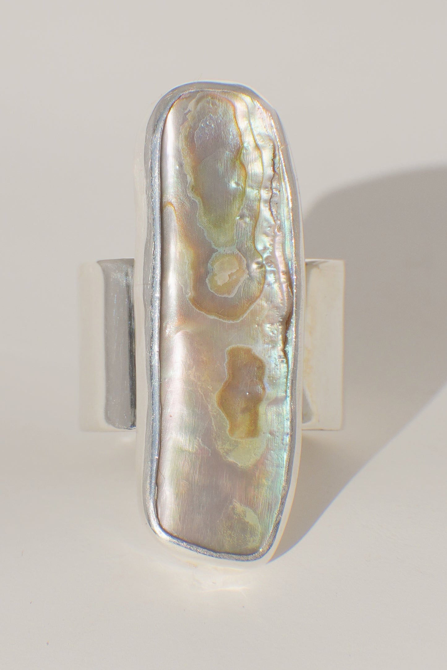 Wide Band Abalone Ring 4.5