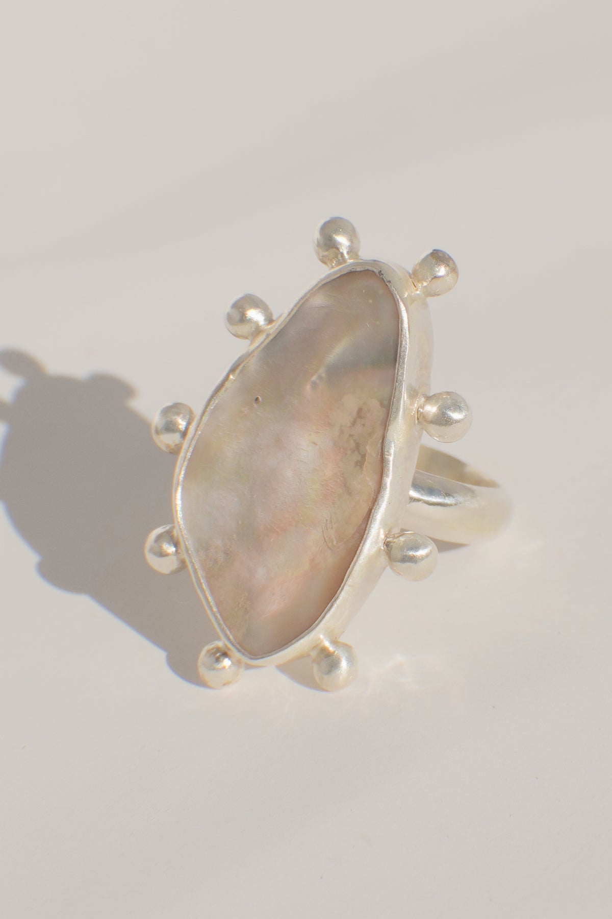 Abalone Dot Ring 8.5