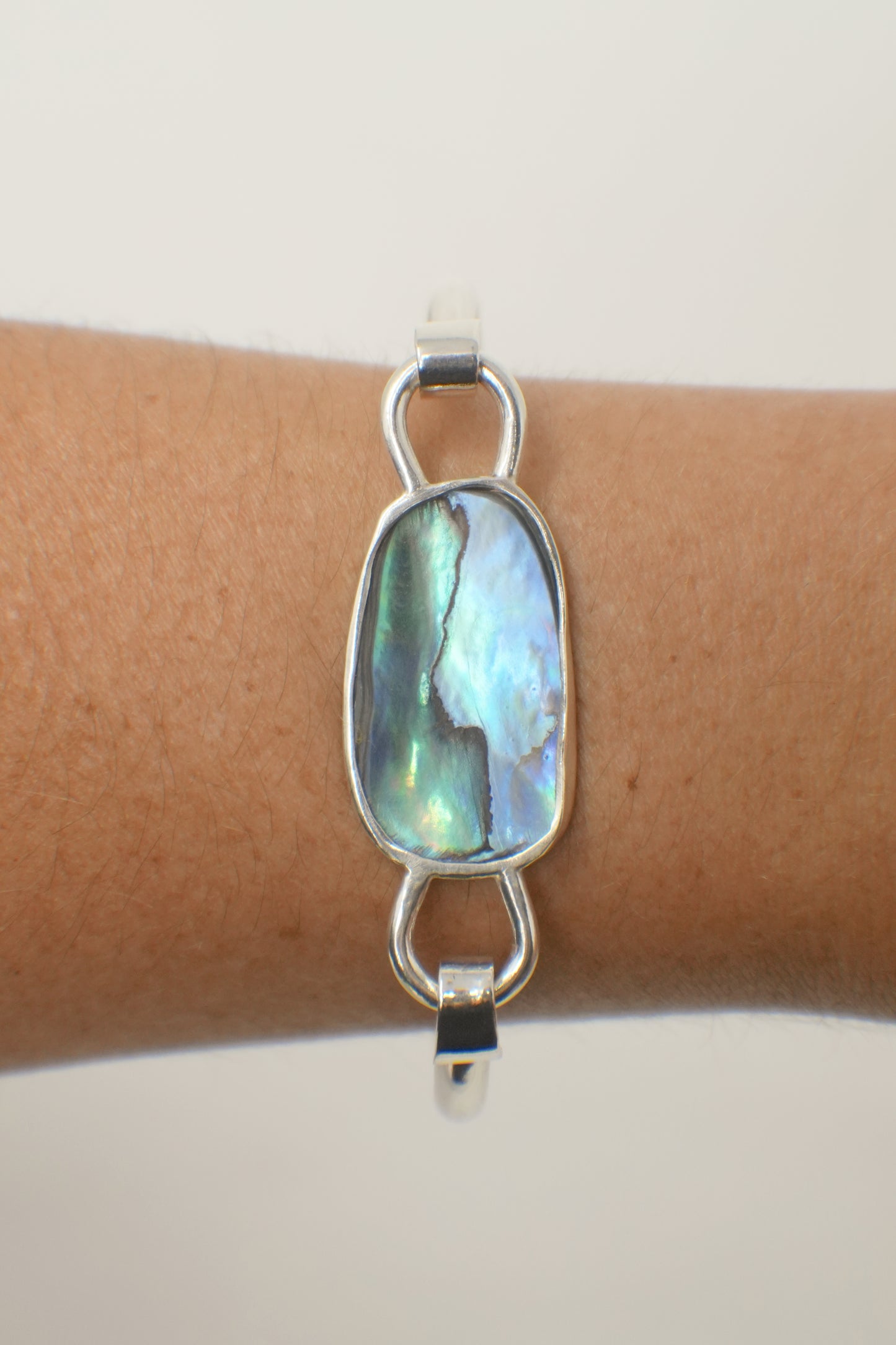 Double sided abalone Cuff