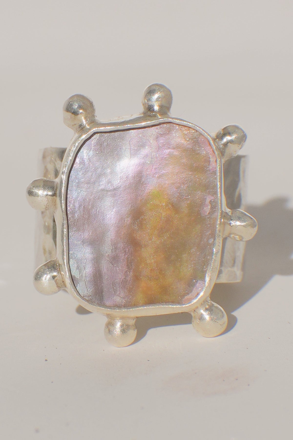 Abalone Dot Ring 4.5