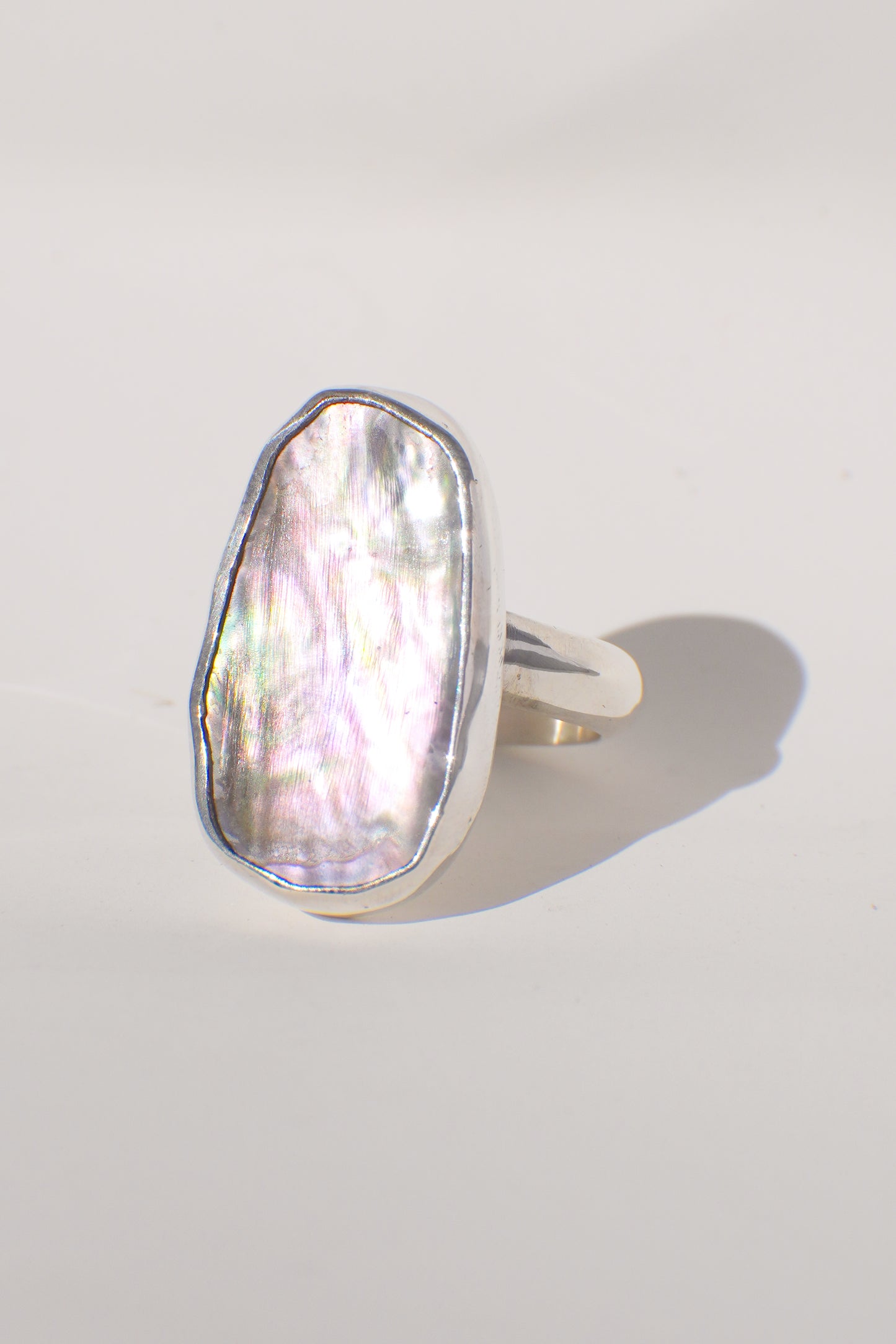 Chunky Abalone Ring 6.5