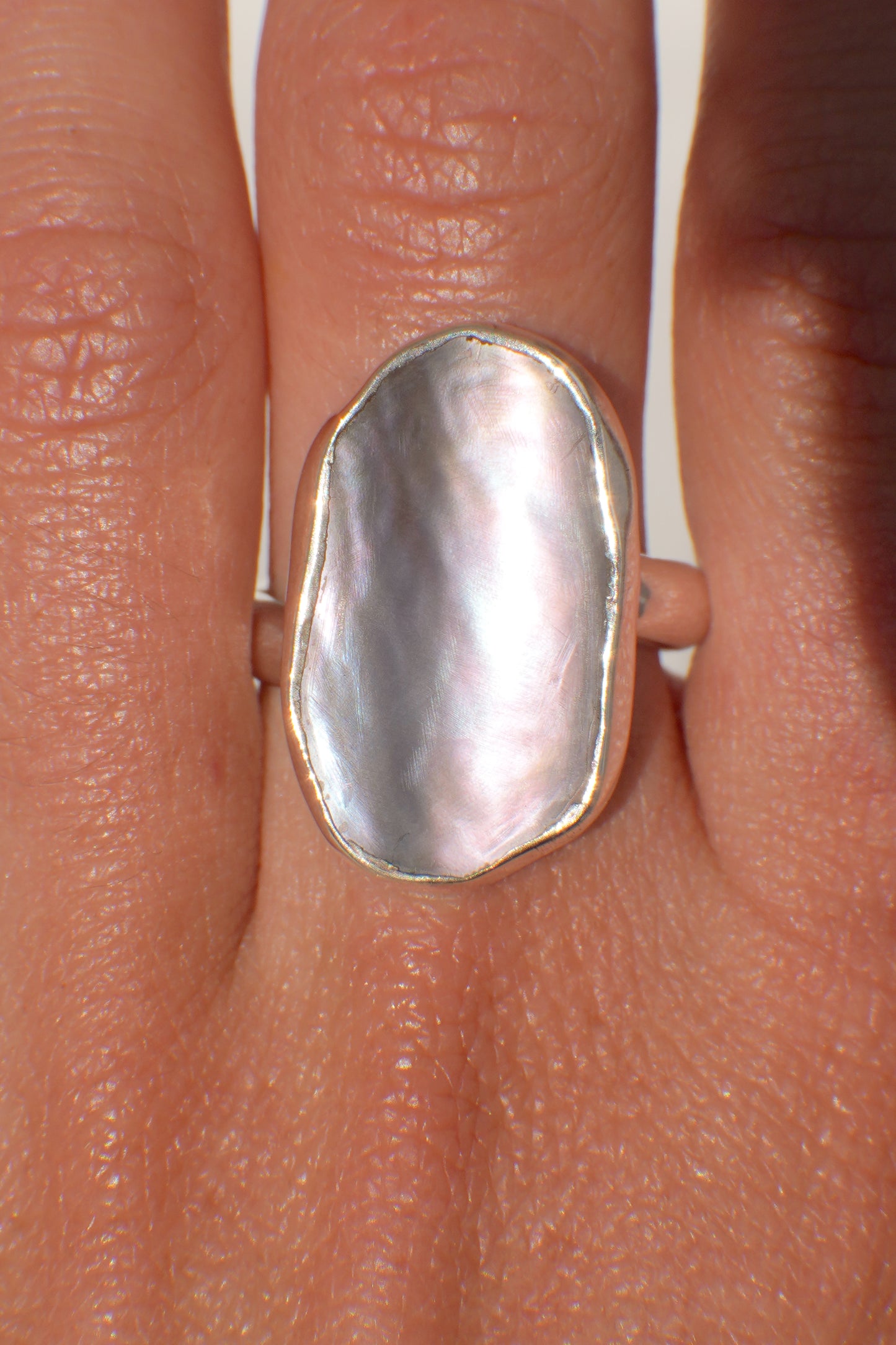 Chunky Band Abalone Ring 8.5