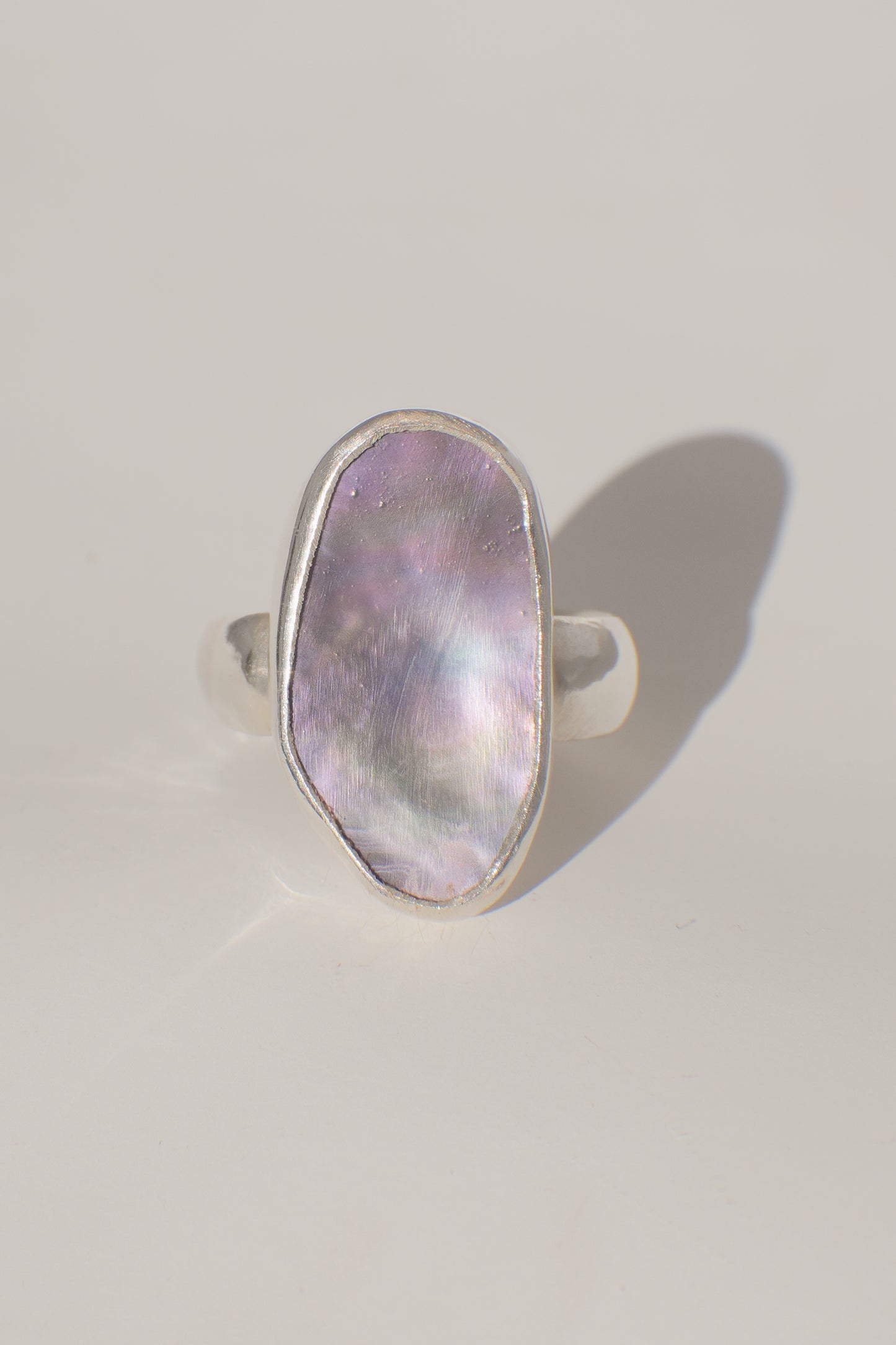 Chunky Band Abalone Ring 8
