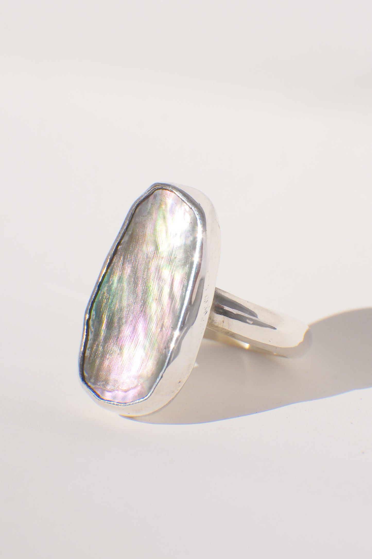 Chunky Abalone Ring 6.5