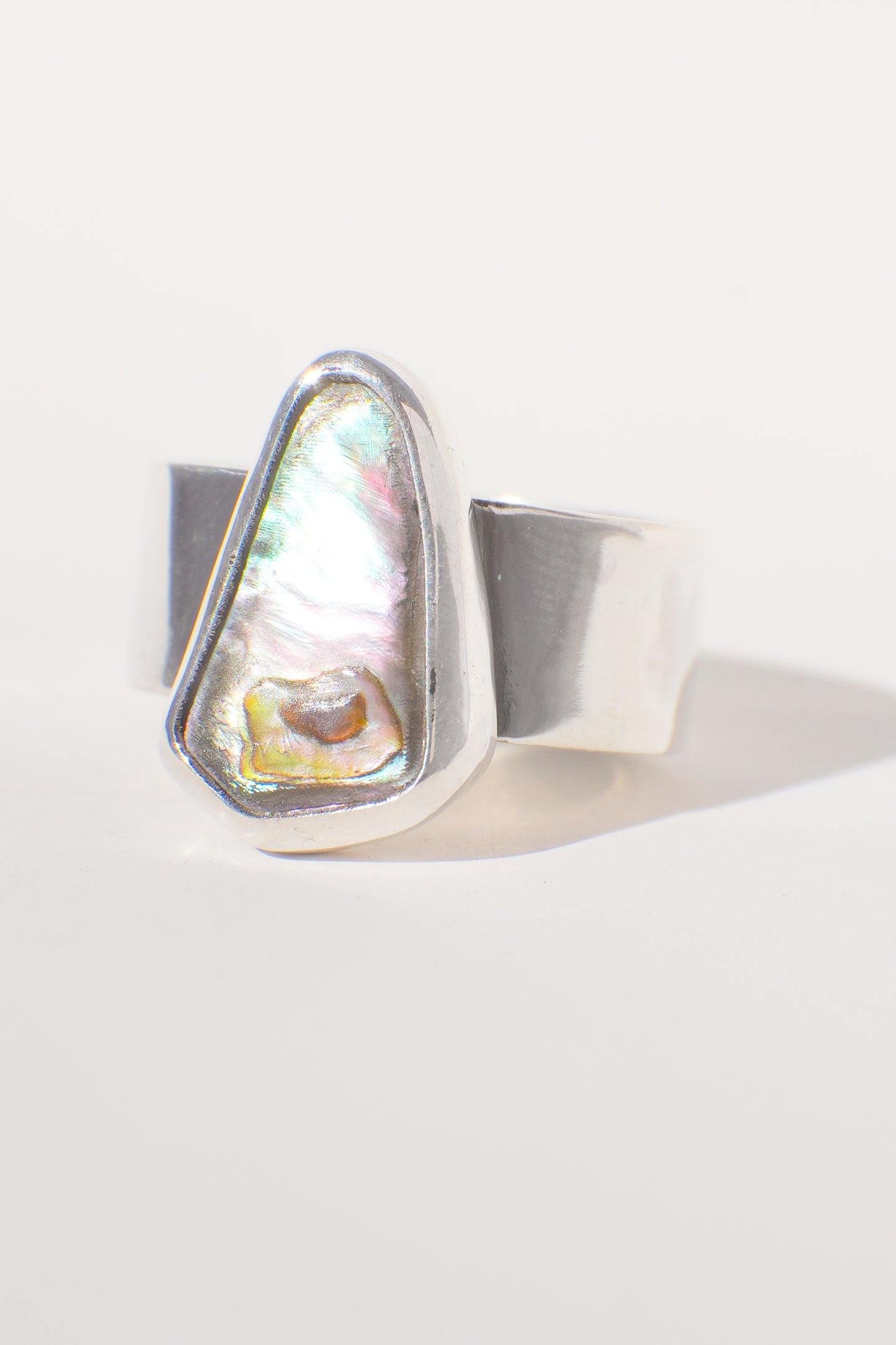Wide Band Abalone Ring 5.5