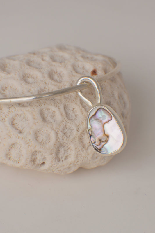 Abalone Charm Bangle