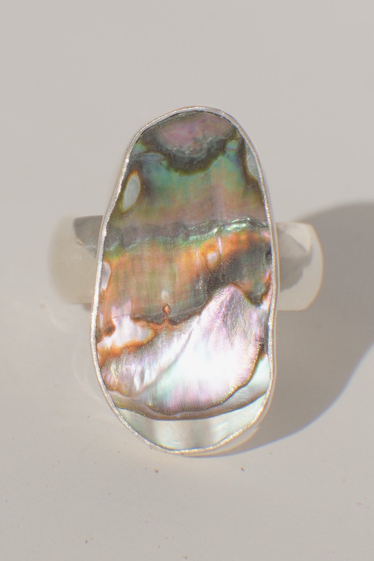 Chunky Band Abalone Ring 5.5