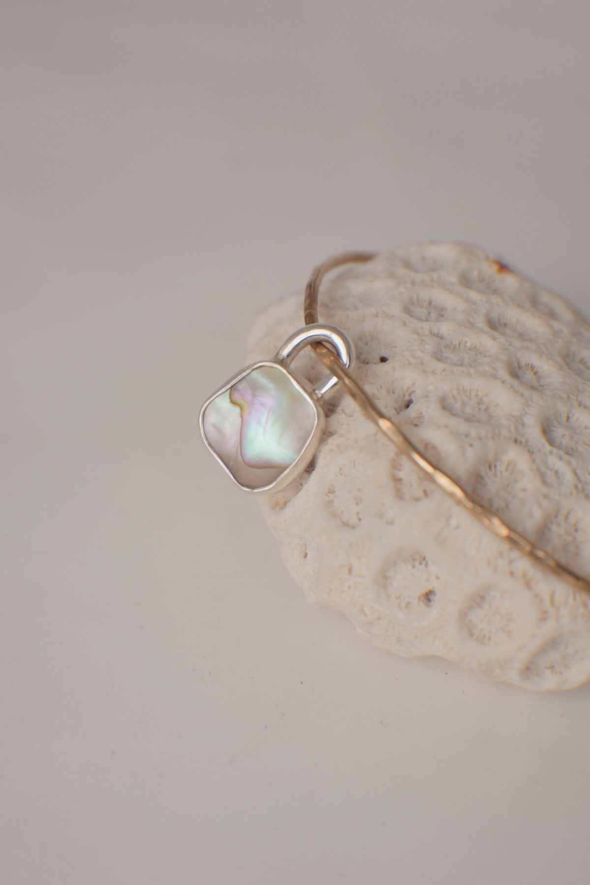 Abalone Charm Bangle