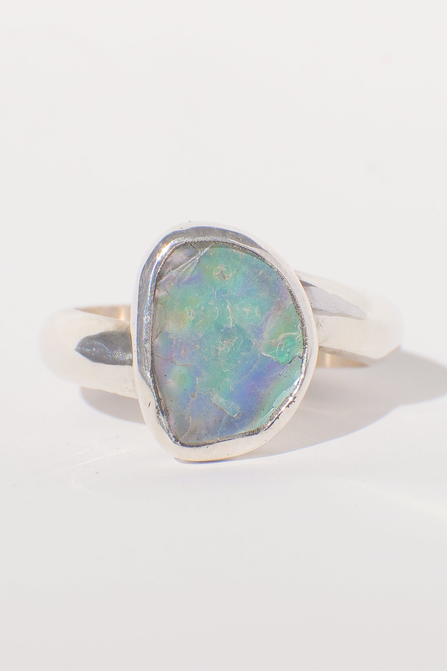 Chunky Abalone Ring 6.5