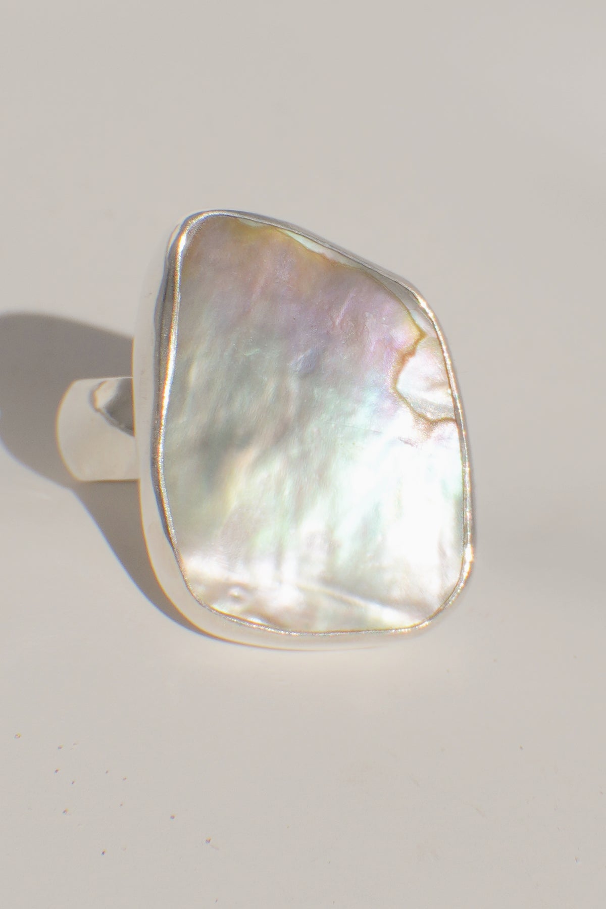 Chunky Band Abalone Ring 8
