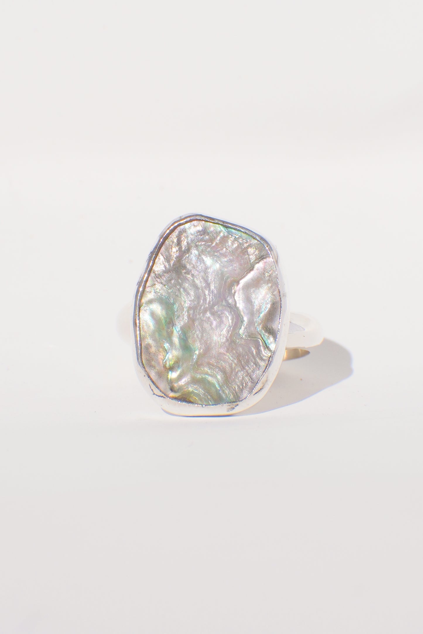 Chunky Band Abalone Ring 8.5