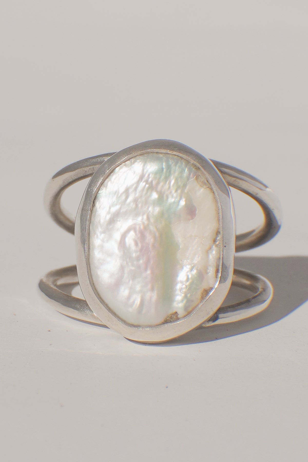 Double Band Pearl Ring Size 11
