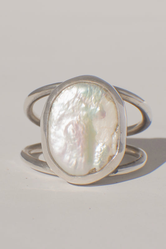 Double Band Pearl Ring Size 11