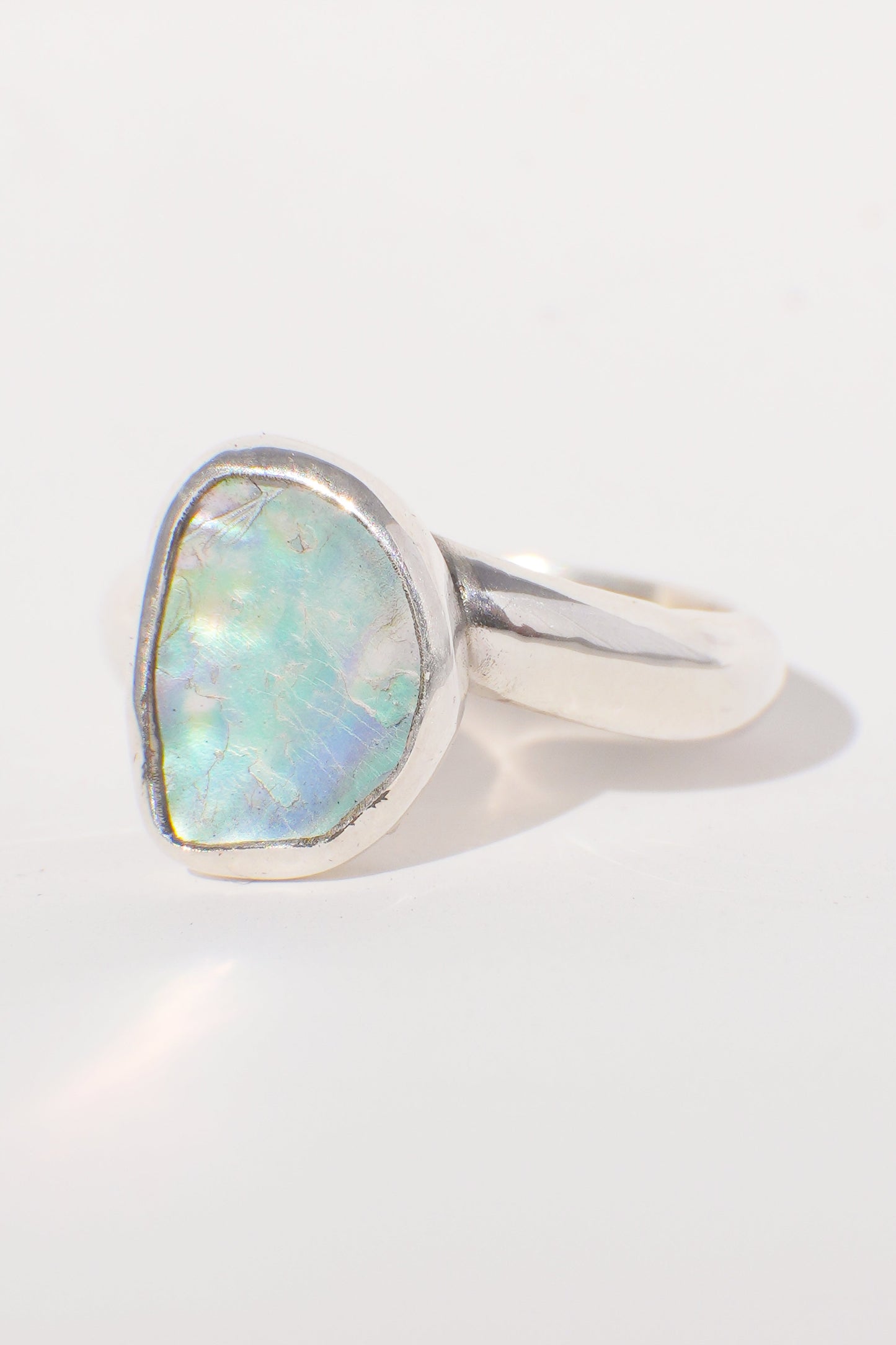 Chunky Abalone Ring 6.5