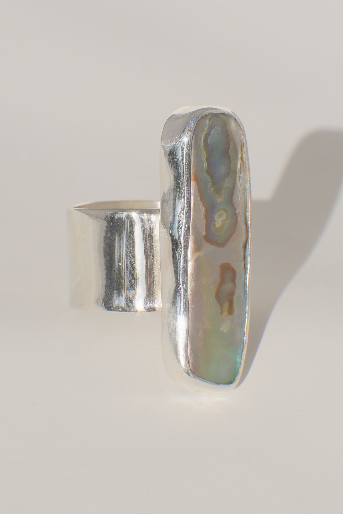 Wide Band Abalone Ring 4.5