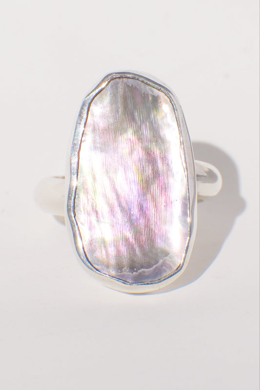 Chunky Abalone Ring 6.5