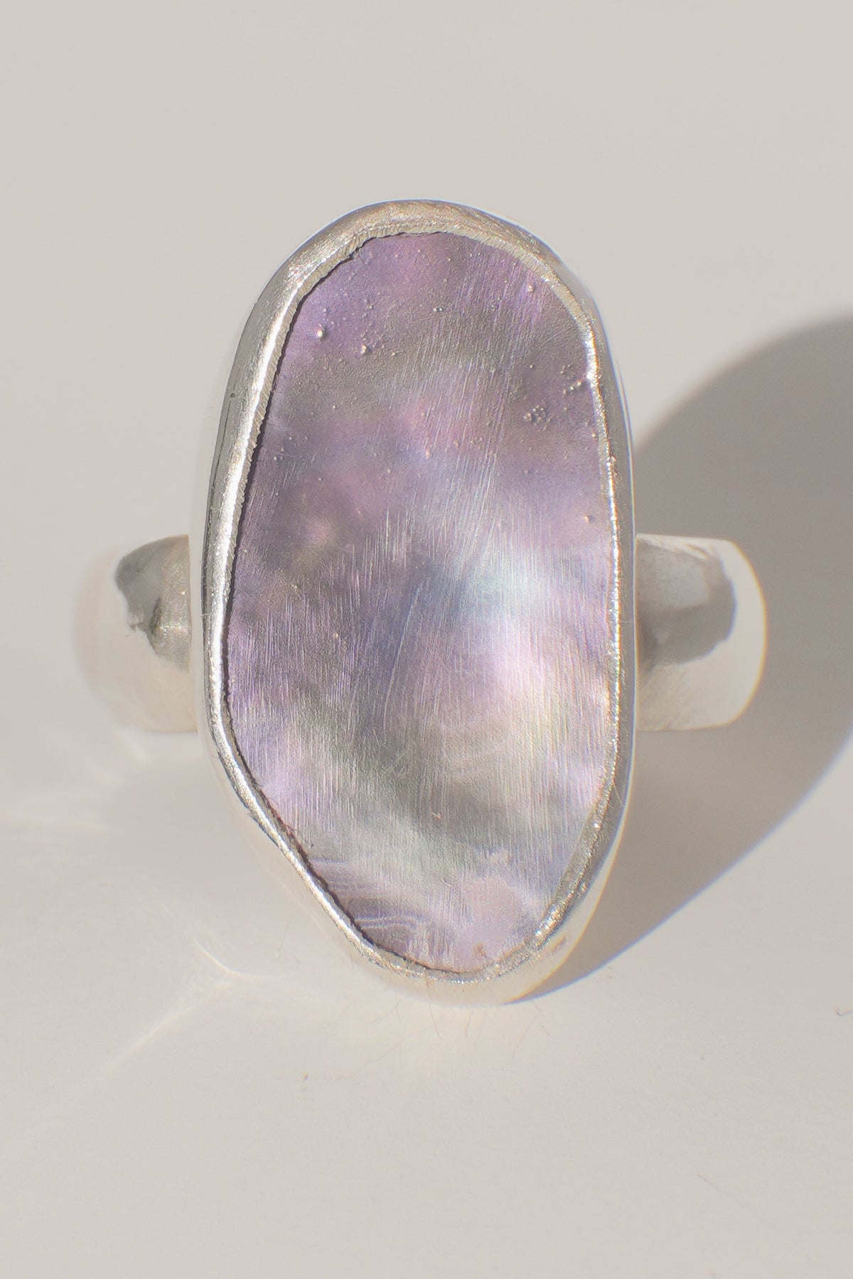 Chunky Band Abalone Ring 8